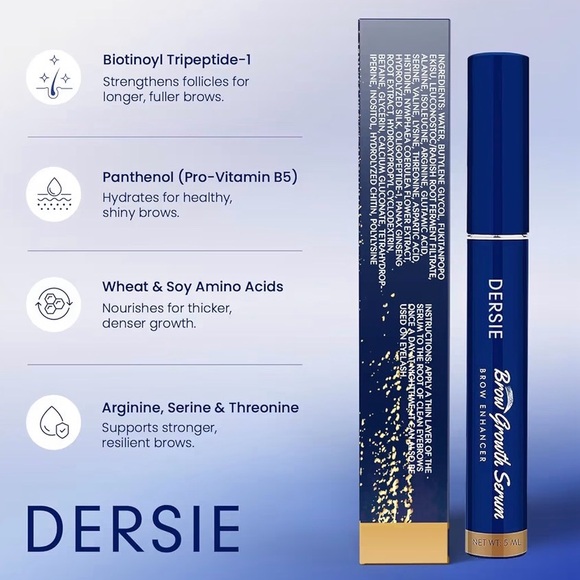 Dersie Brow Growth Serum Eyebrow Enhancer | Fuller Thicker Brows | 5 mL - Picture 3 of 7